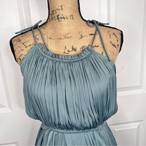Sz XS Modern Citizen Sage Aileen Tie Shoulder Maxi Dress - Picture 7 of 14